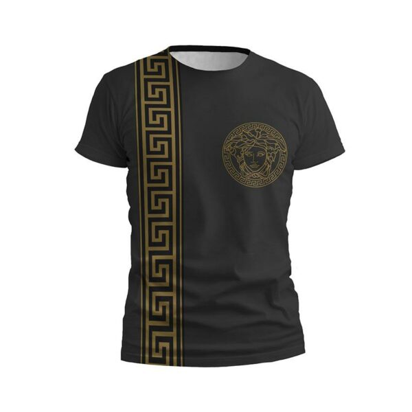 Футболка мужская спортивная с принтом «Версаче. Черный шик. Versace. Black Chic»
