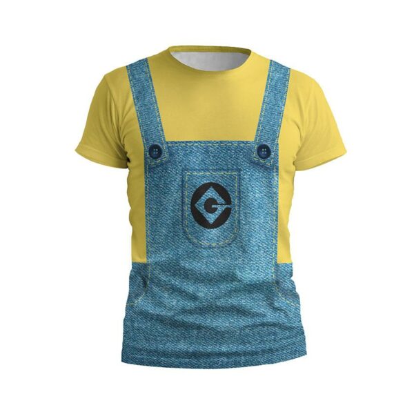 Футболка чоловіча спортивна з принтом «Посіпаки. Веселий Комбінезон. Minions. Happy Overalls»