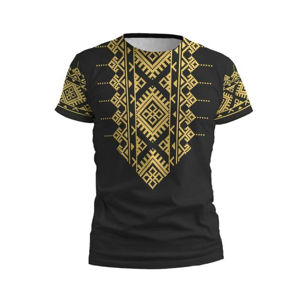 Футболка мужская спортивная с принтом «Вышиванка. Украинская мощь. Embroidery. Ukrainian Strength»
