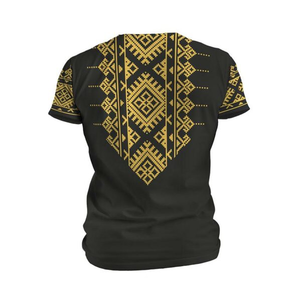 Футболка мужская спортивная с принтом «Вышиванка. Украинская мощь. Embroidery. Ukrainian Strength»