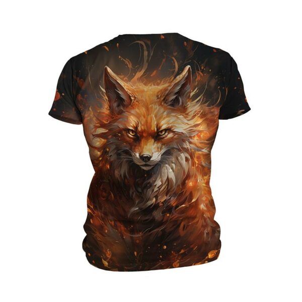 Футболка чоловіча спортивна з принтом «Вогняна лисиця. Арт. Fire fox. Art»