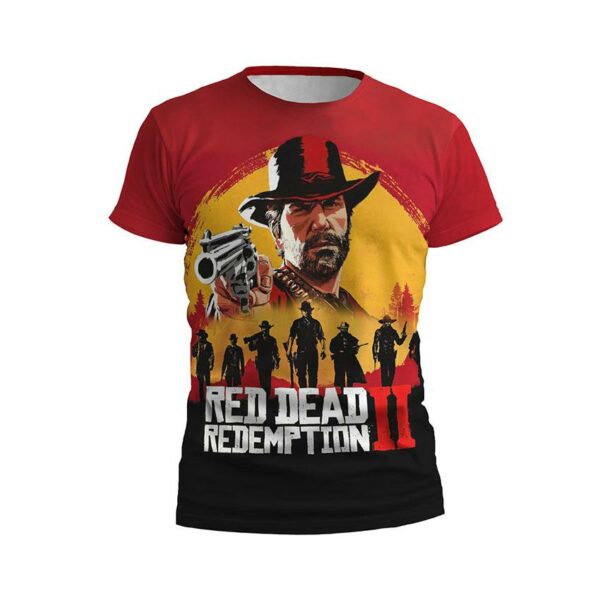 Футболка чоловіча спортивна з принтом «Вогонь пригод. Adventure Blaze. Red Dead Redemption»