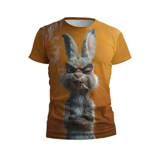Футболка чоловіча спортивна з принтом «Злий Кролик. Angry Bunny»