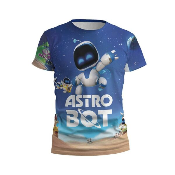 Футболка мужская спортивная с принтом «Астро робот. Космическое приключение. Astro Bot. Space Adventure»