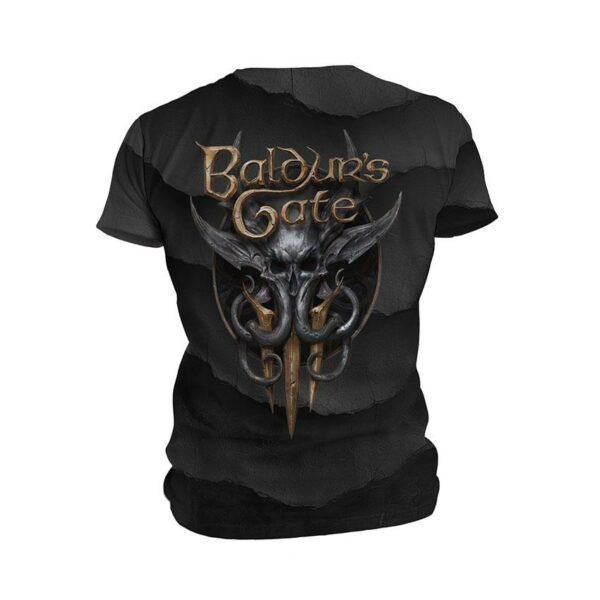 Футболка мужская спортивная с принтом «Врата Балдура 3. Лого. Baldur's Gate 3. Logo»