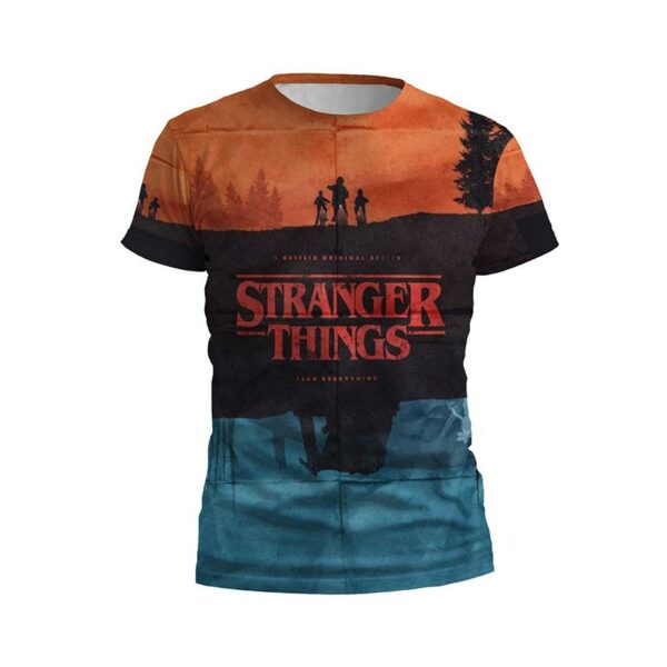 Футболка мужская спортивная с принтом «Очень странные дела. Ночной поход. Stranger Things. Night Walk»