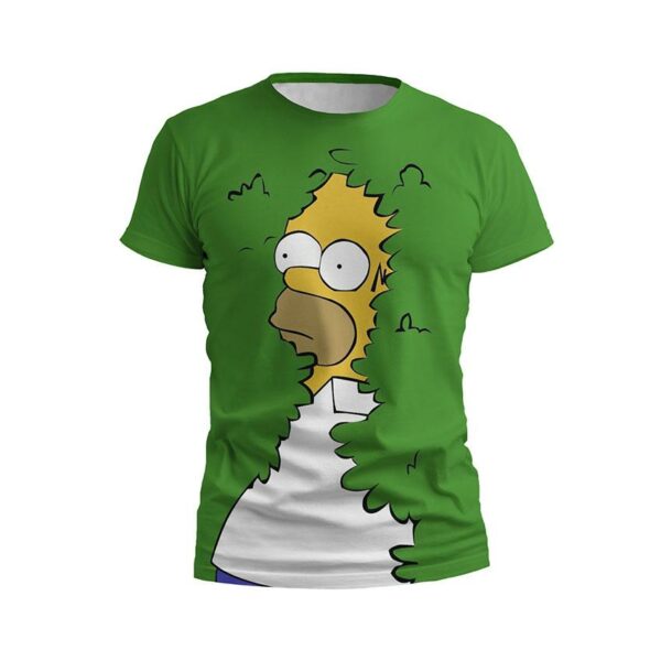 Футболка чоловіча спортивна з принтом «Гомер Сімпсон. Хутко зник. Homer Simpson. Disappeared quickly. The Simpsons»