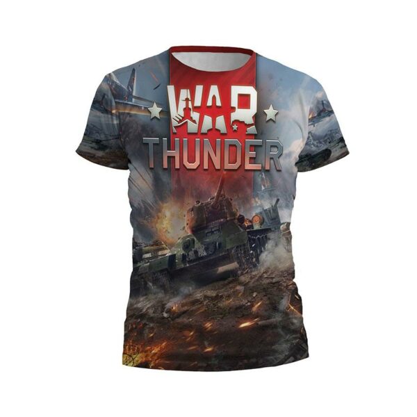 Футболка чоловіча спортивна з принтом «Грім війни. Бій. War Thunder. Fight»