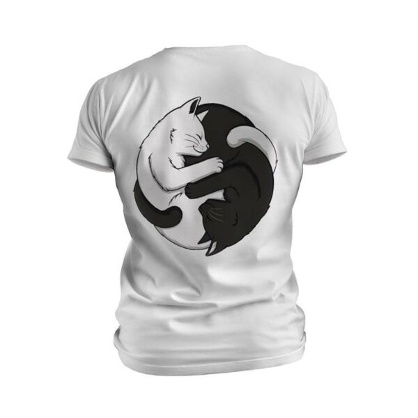 Футболка чоловіча спортивна з принтом «Коти Інь-Ян. Сats Yin and Yang»