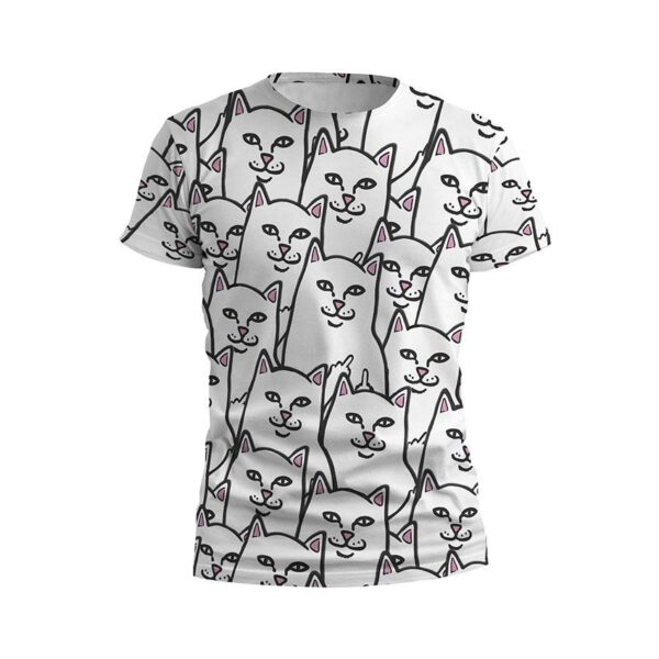 Футболка чоловіча спортивна з принтом «Котик мем. Патерн. Cat meme. Pattern»