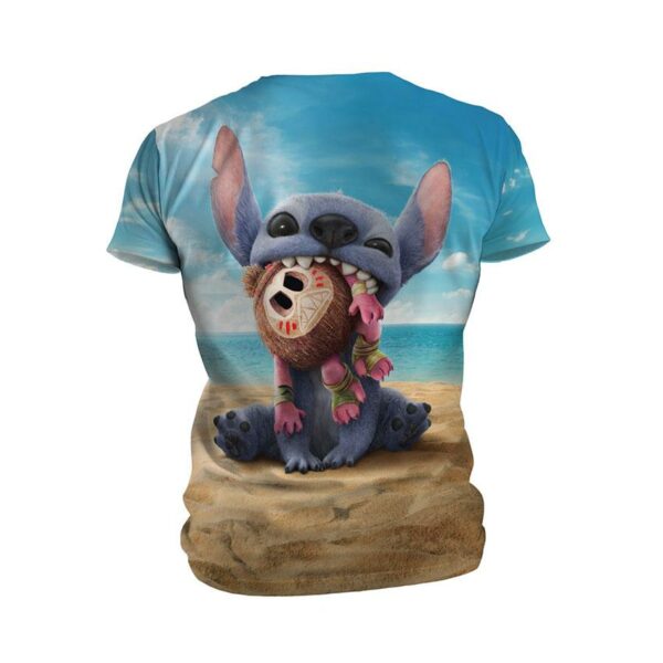 Футболка чоловіча спортивна з принтом «Ліло і Стіч. Пляжний Стіч. Lilo and Stitch. Beach Stitch»