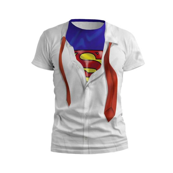 Футболка чоловіча спортивна з принтом «Супермен під сорочкою. Superman Under Shirt»