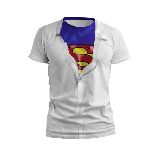 Футболка чоловіча спортивна з принтом «Супермен під сорочкою. Superman Under Shirt»