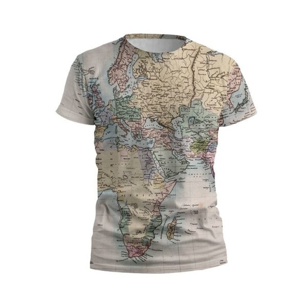 Футболка дитяча спортивна з принтом «Вінтажна мапа світу. Vintage world map»