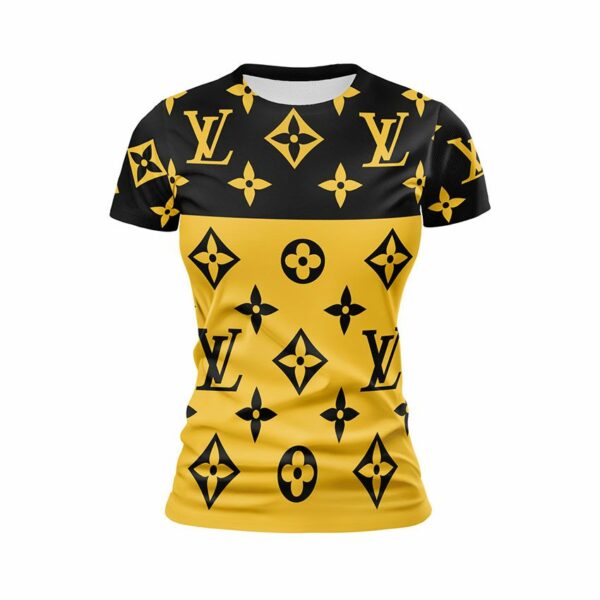 Футболка женская спортивная с принтом «Луи Виттон. Золотой люкс. Louis Vuitton. Golden Luxe»