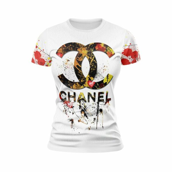 Футболка женская спортивная с принтом «Шанель. Абстрактный люкс. Chanel. Abstract Luxury»