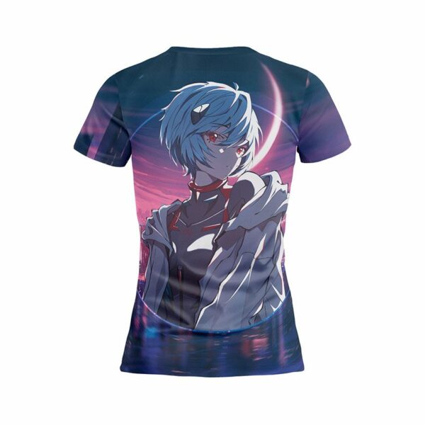 Футболка женская спортивная с принтом «Аянами Рэй. Евангелион. Ayanami Rei. Evangelion»