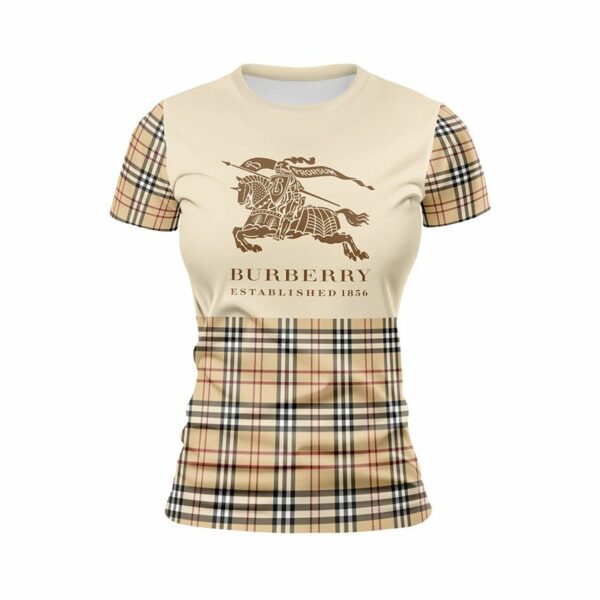 Футболка женская спортивная с принтом «Барбери. Аристократический шик. Burberry. Aristocratic Chic»