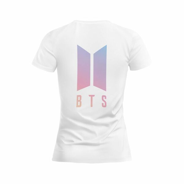 Футболка женская спортивная с принтом «БТС. Яркое лого. BTS. Bright logo»
