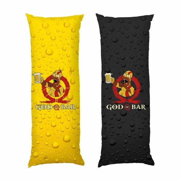 Дакимакура подушка для объятий «Гомер с пивом. Кратос. Homer with Beer. Kratos»