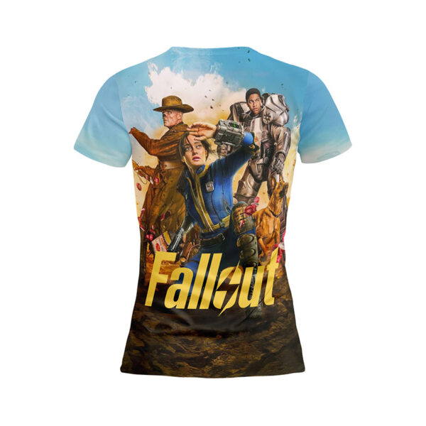 Футболка женская спортивная с принтом «Фоллаут. Игра. Персонажи. Fallout. Game. Characters»