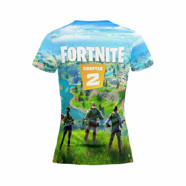 Футболка женская спортивная с принтом «Фортнайт. Большой мир. Fortnite. Big world»