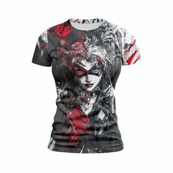 Футболка жіноча спортивна з принтом «Харлі Квін. Арт. Harley Quinn. Аrt»