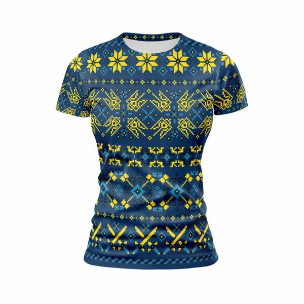 Футболка жіноча спортивна з принтом «Український Орнамент. Ukrainian Ornament»