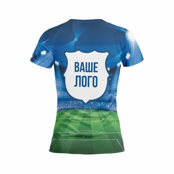 Футболка жіноча спортивна з принтом «Ваше лого. Нічний стадіон. Your Logo. Night Stadium»