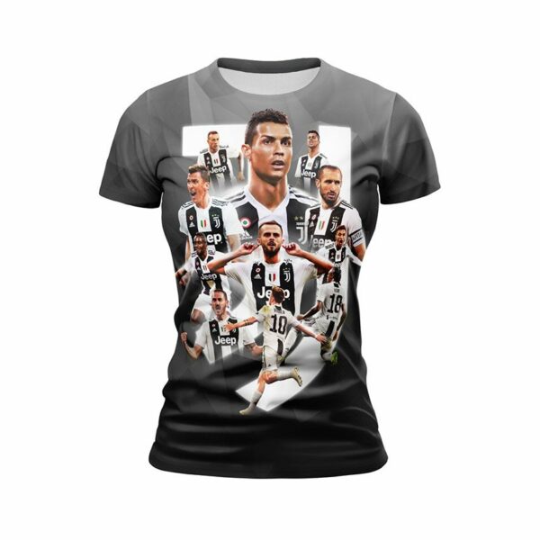Футболка жіноча спортивна з принтом «Ювентус Чемпіони. Juventus Champions»