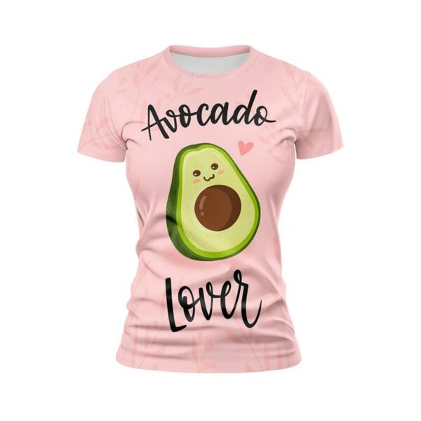 Футболка женская спортивная с принтом «Авокадо любовь. Avocado Love»