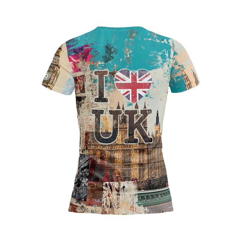 Футболка жіноча спортивна з принтом «Лондон. Вінтажний стиль. London. Vintage style»