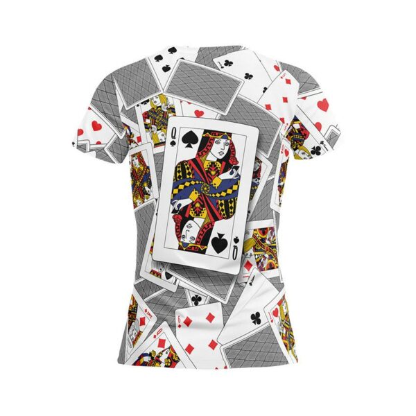 Футболка женская спортивная с принтом «Пиковая дама. Карты хаоса. Queen of Spades. Cards Chaos»