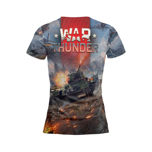Футболка женская спортивная с принтом «Гром войны. Бой. War Thunder. Fight»