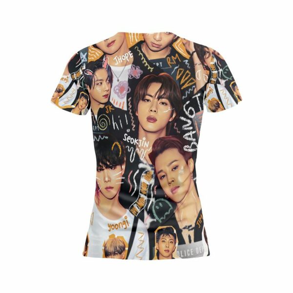 Футболка женская спортивная с принтом «Группа БТС. К-поп. BTS group. K-pop»