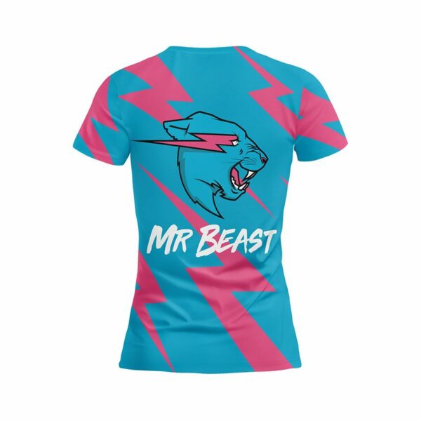 Футболка женская спортивная с принтом «Мистер Бист. Гром. Mr.Beast. Thunder»