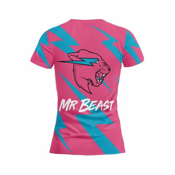 Футболка женская спортивная с принтом «Мистер Бист. Гром. Mr.Beast. Thunder»