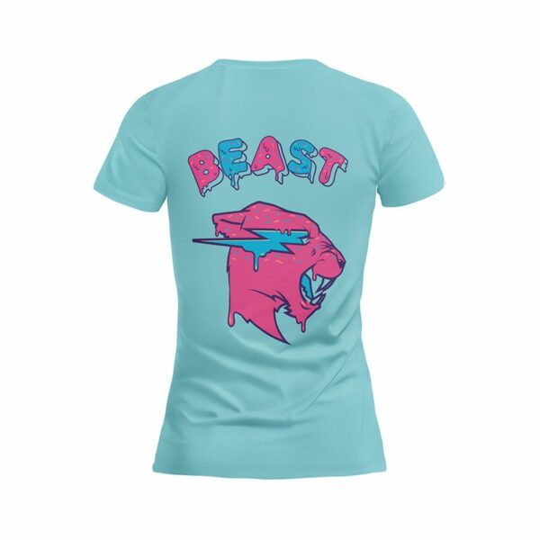 Футболка жіноча спортивна з принтом «Містер Біст. Солодкий стиль. Mr. Beast. Sweet style»