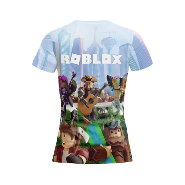Футболка женская спортивная с принтом «Роблокс. Игра. Персонажи. Roblox. Game. Characters»