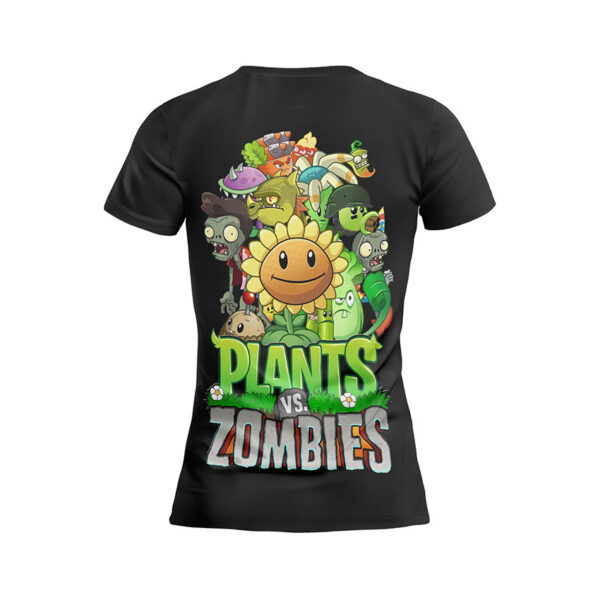 Футболка жіноча спортивна з принтом «Рослини проти зомбі. Армія саду. Plants vs. Zombies. Garden Army»