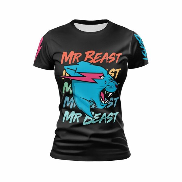Футболка женская спортивная с принтом «Стиль Мистера Биста. MrBeast Style»