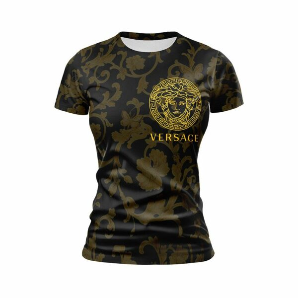 Футболка жіноча спортивна з принтом «Версаче. Золота елегантність. Versace. Golden Elegance»