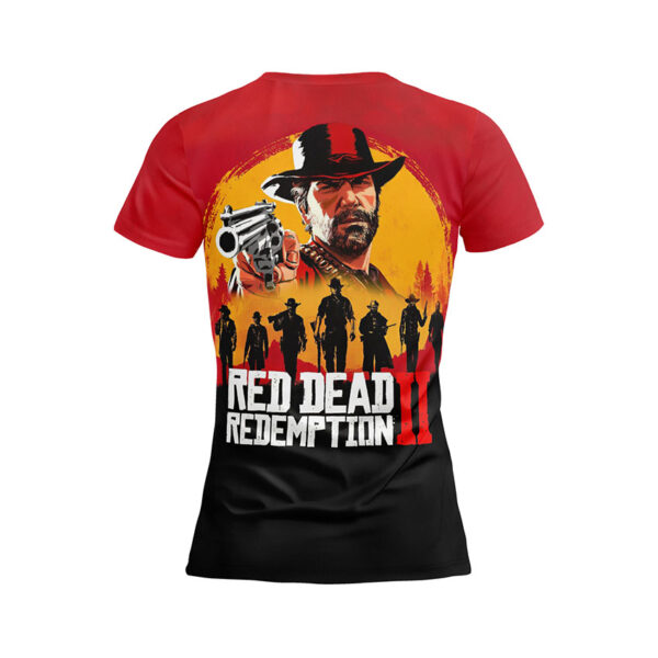 Футболка женская спортивная с принтом «Огонь приключений. Adventure Blaze. Red Dead Redemption»