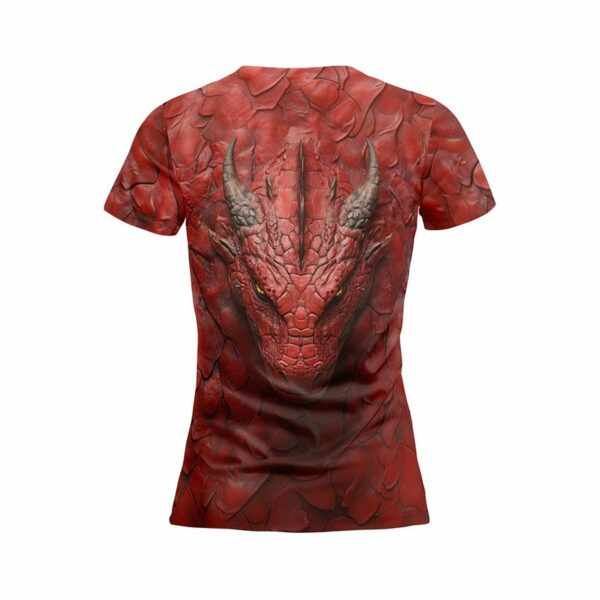 Футболка женская спортивная с принтом «Красный дракон. Red Dragon»