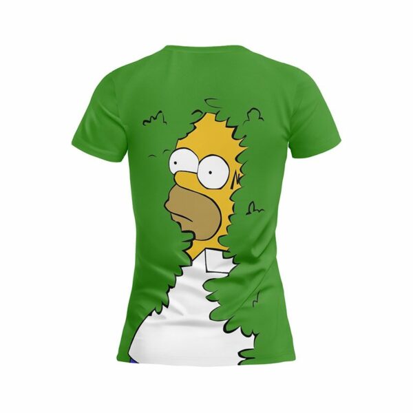 Футболка жіноча спортивна з принтом «Гомер Сімпсон. Хутко зник. Homer Simpson. Disappeared quickly. The Simpsons»