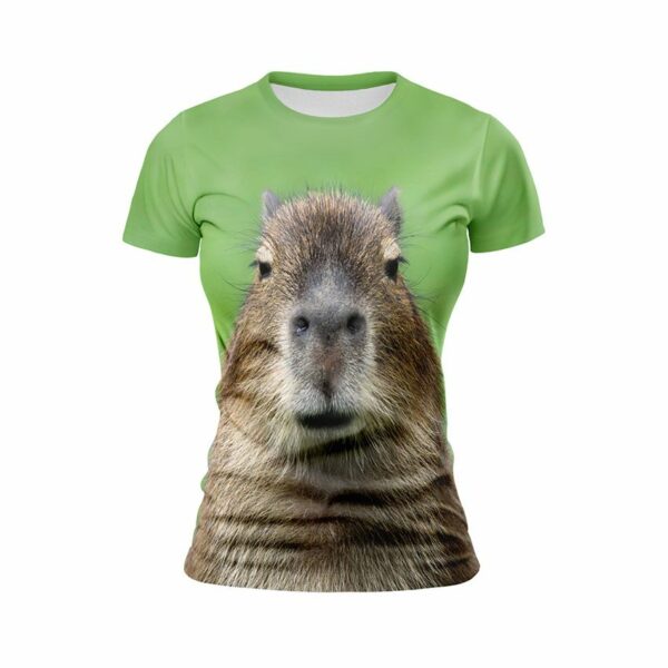 Футболка женская спортивная с принтом «Забавная капибара. Funny capybara»