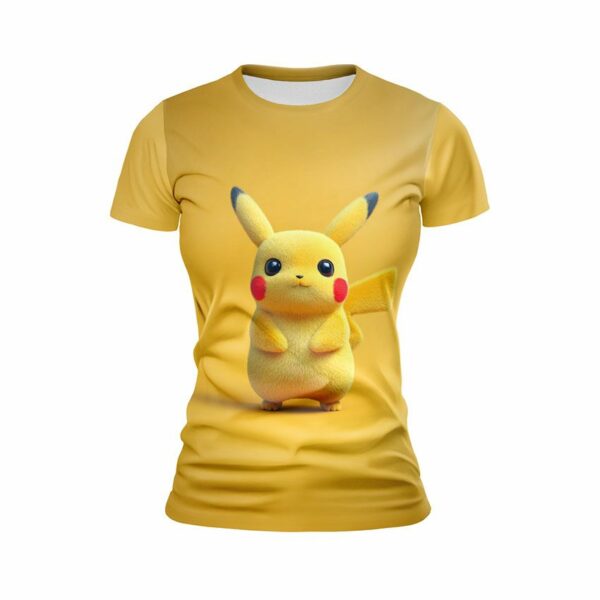 Футболка женская спортивная с принтом «Милый покемон. Пикачу. Cute Pokemon. Pikachu»