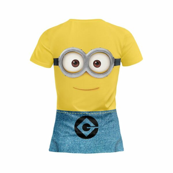 Футболка женская спортивная с принтом «Лицо Миньона. Minion’s face»