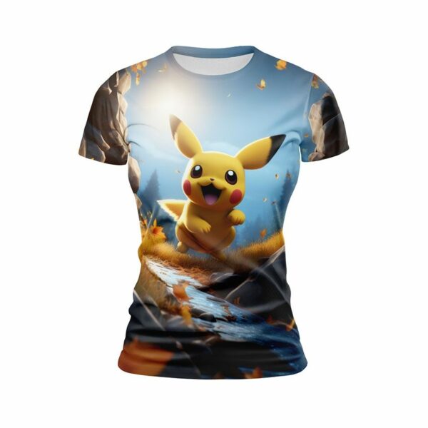 Футболка женская спортивная с принтом «Пикачу. Pikachu»