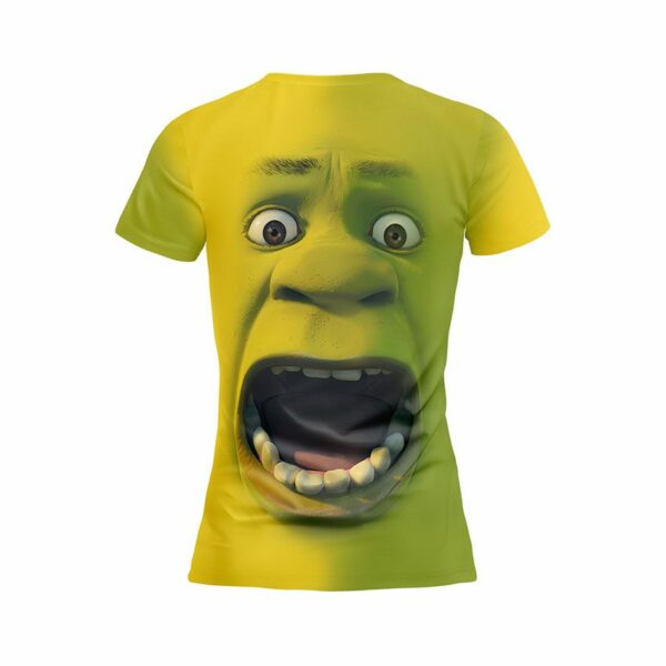 Футболка жіноча спортивна з принтом «Шрек. Крик емоцій. Shrek. Scream of Emotions»